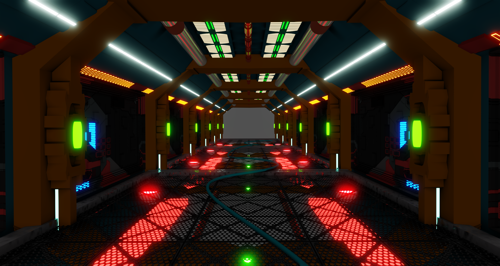 Low Poly SIFI Corridor preview image